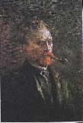 Vincent Van Gogh Self Portrait with Pipe Sweden oil painting artist